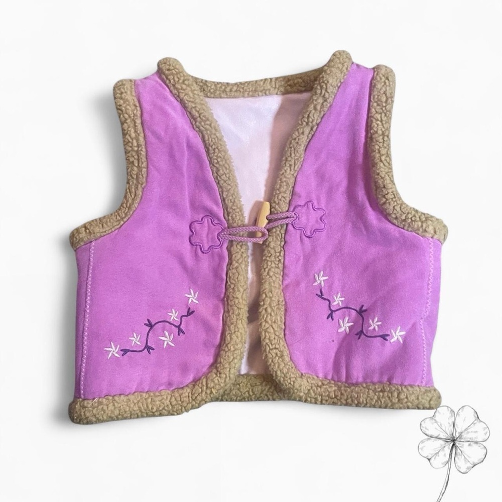 Arizona Jean Company Kids Lavender Embroidered Vest